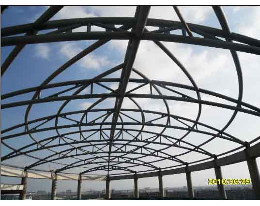 个旧中煤朔州宾馆管桁架工程